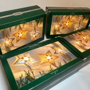 VTG Hallmark Illuminations Starlight Starbright Ornaments 4 Boxes